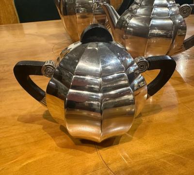 Maurice Dufr ne Art Deco Tea and Coffee Set by Maurice Dufrene for Christofle