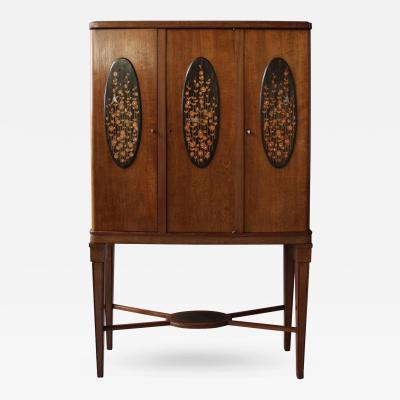 Maurice Dufr ne Fine French Art Deco Three Door Cabinet by Maurice Dufre ne