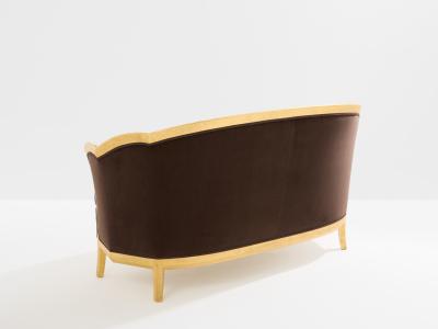 Maurice Dufr ne Maurice Dufr ne giltwood brown velvet sofa circa 1925
