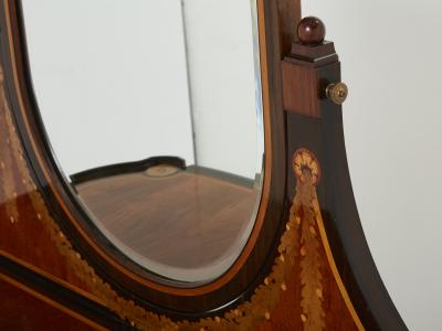 Maurice Dufr ne Maurice Dufrene Attr Art Deco French Marquetry vanity early 1920s