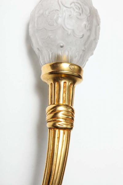 Maurice Dufr ne Maurice Dufrene Elegant Pair of Art Deco Wall Sconces