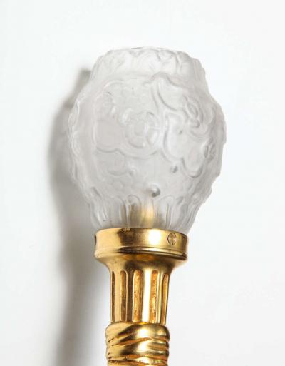 Maurice Dufr ne Maurice Dufrene Elegant Pair of Art Deco Wall Sconces