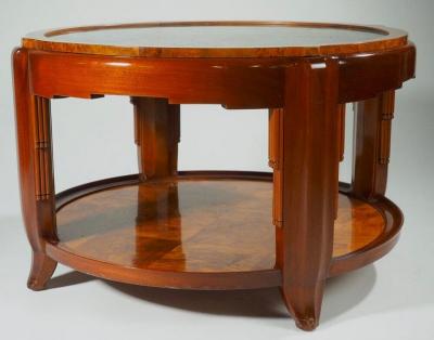 Maurice Dufr ne Maurice Dufrene Low Round Table with Marble Top