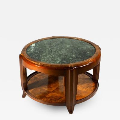 Maurice Dufr ne Maurice Dufrene Low Round Table with Marble Top