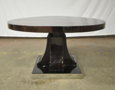 Maurice Dufr ne Maurice Dufrene Modernist Rosewood Art Deco Coffee Table with Nickel Base
