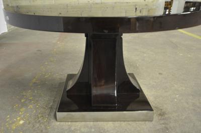Maurice Dufr ne Maurice Dufrene Modernist Rosewood Art Deco Coffee Table with Nickel Base