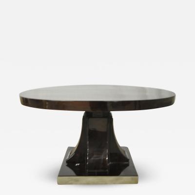 Maurice Dufr ne Maurice Dufrene Modernist Rosewood Art Deco Coffee Table with Nickel Base