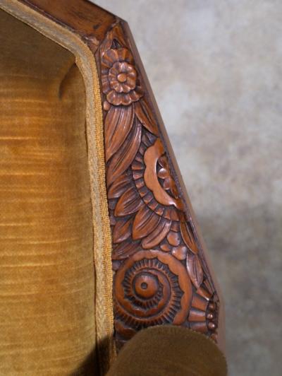 Maurice Dufr ne Maurice Dufrene pair of Cubist inspired club chairs