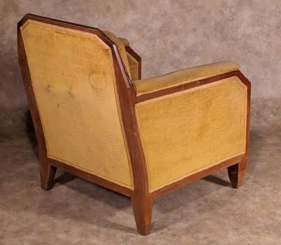 Maurice Dufr ne Maurice Dufrene pair of Cubist inspired club chairs