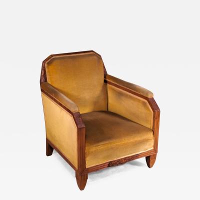 Maurice Dufr ne Maurice Dufrene pair of Cubist inspired club chairs