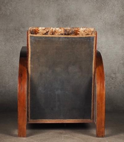 Maurice Dufr ne Maurice Dufrene pair of Modernist Cubist club chairs