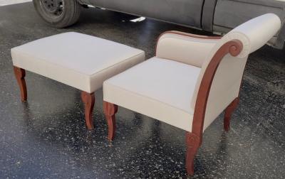 Maurice Dufr ne Maurice Dufrene rare art deco Duchesse Bris e chaise