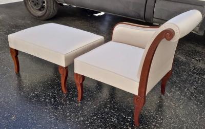 Maurice Dufr ne Maurice Dufrene rare art deco Duchesse Bris e chaise