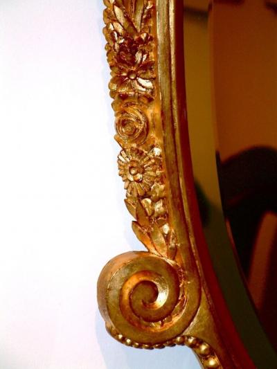 Maurice Dufr ne Maurice Dufrene sculpted and gilt wood mirror