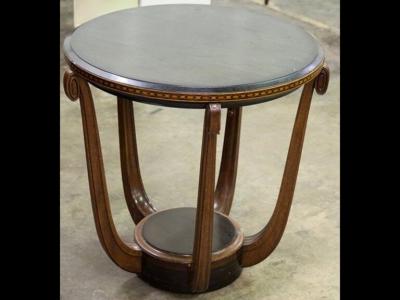 Maurice Dufr ne Maurice Dufrene side table w marquetry apron