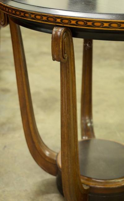 Maurice Dufr ne Maurice Dufrene side table w marquetry apron