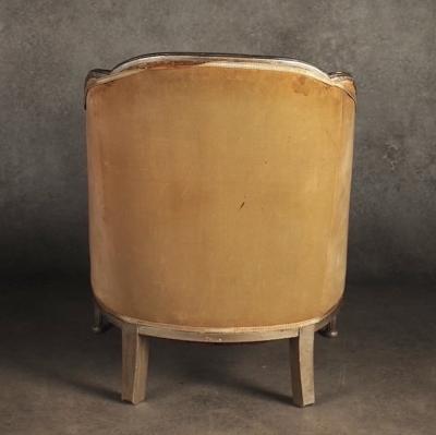 Maurice Dufr ne Maurice Dufrene single silver leaf armchair