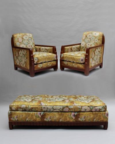 Maurice Dufr ne Pair of Fine French 1920s Armchairs att to Dufrene matching daybed available 