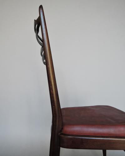 Maurice Flachet Set of 8 Fine French 1950s Dining Chairs by Maurice Flachet