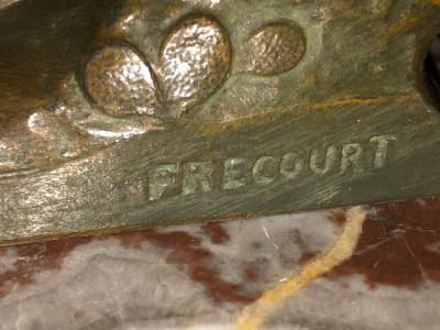 Maurice Frecourt French Art Deco Panther Leopard Panther Bookends by Maurice Frecourt