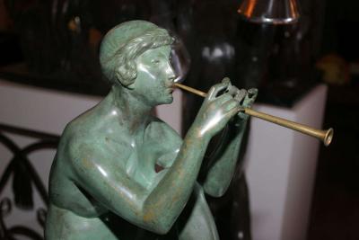 Maurice Guiraud Riviere Art Deco Bronze Sculpture by Maurice Guiraud Riviere