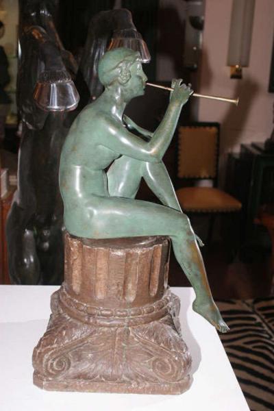 Maurice Guiraud Riviere Art Deco Bronze Sculpture by Maurice Guiraud Riviere