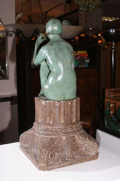 Maurice Guiraud Riviere Art Deco Bronze Sculpture by Maurice Guiraud Riviere
