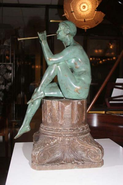 Maurice Guiraud Riviere Art Deco Bronze Sculpture by Maurice Guiraud Riviere