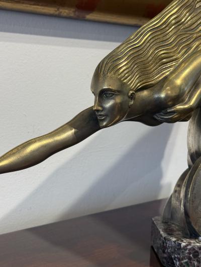 Maurice Guiraud Riviere La Comete Art Deco sculpture