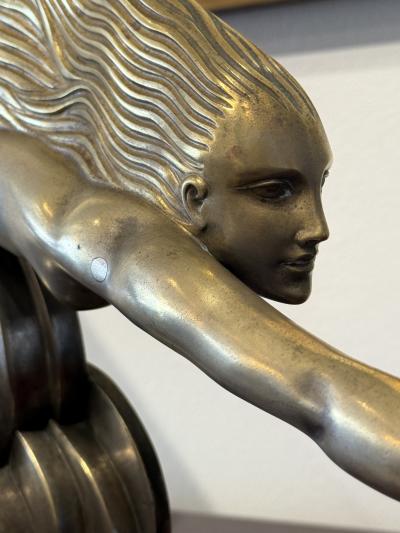 Maurice Guiraud Riviere La Comete Art Deco sculpture