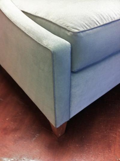 Maurice Hirsch Maurice Hirsch Superb Pair of Slipper Chairs With Gold Leaf Legs