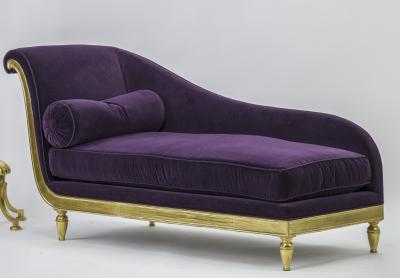 Maurice Hirsch Maurice Hirsch gold lead art deco daybed