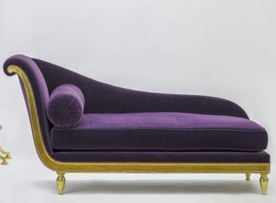Maurice Hirsch Maurice Hirsch gold lead art deco daybed