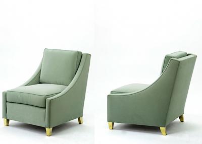 Maurice Hirsch Maurice Hirsch gold leg pair of slipper chairs