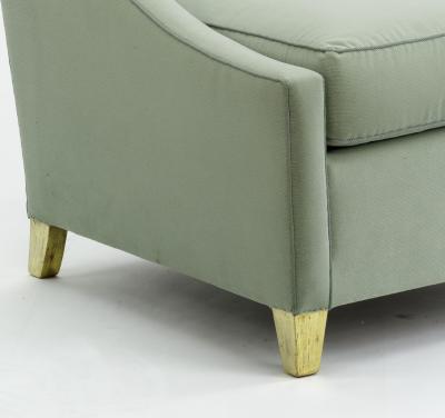 Maurice Hirsch Maurice Hirsch gold leg pair of slipper chairs