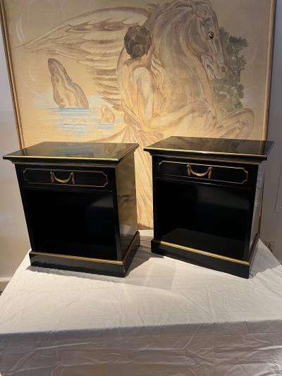 Maurice Hirsch Maurice Hirsch superb pair of black side table or coffee table