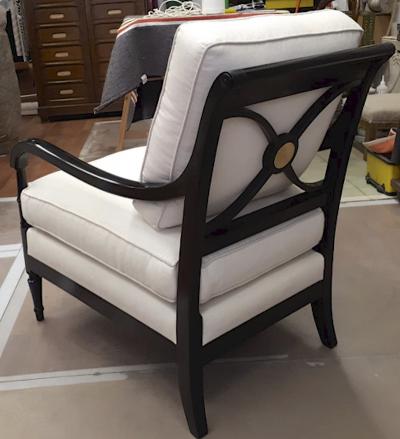 Maurice Hirsch Maurice Hirsch superb pair of neo classical chairs newly covered in raw silk