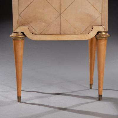 Maurice Jallot Maurice Jallot French Art Deco Parchment Inlaid Cabinet
