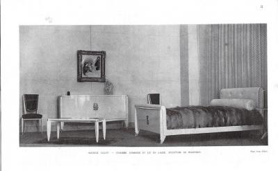 Maurice Jallot Maurice Jallot lacquer and verre eglomise coffee table