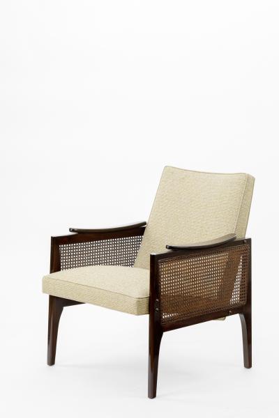 Maurice Jallot Maurice Jallot pair of refined caned arm chair