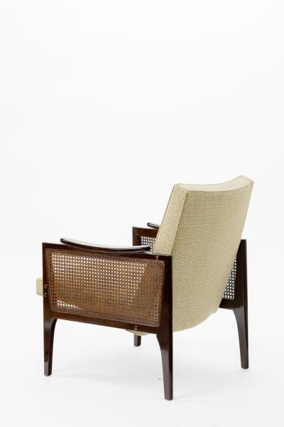 Maurice Jallot Maurice Jallot pair of refined caned arm chair