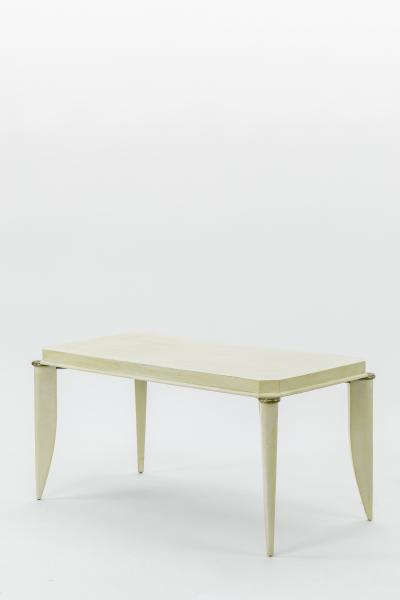 Maurice Jallot Maurice Jallot parchment vintage coffee table