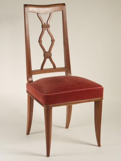 Maurice Jallot Maurice Jallot set of 8 cherry dining chairs