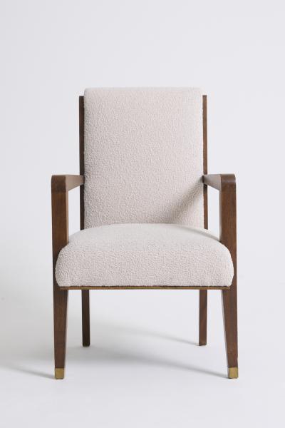 Maurice Jallot Modernist Mahogany Armchair by Maurice Jallot