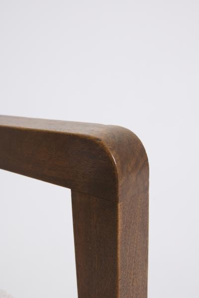 Maurice Jallot Modernist Mahogany Armchair by Maurice Jallot