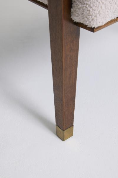 Maurice Jallot Modernist Mahogany Armchair by Maurice Jallot