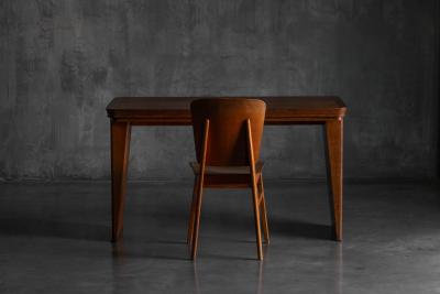 Maurice Pr Solid Oak Desk Attributed to Maurice Pr France 1930s