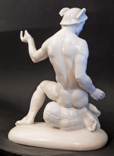 Mauritius Pfeiffer Nude Mercury God of Commerce by Mauritius Pfeiffer for Volkstedt porcelain