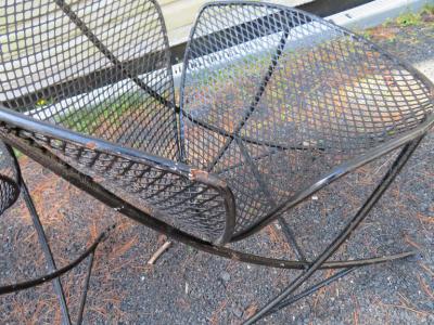 Maurizio Tempestini Fantastic Set 4 Maurizio Tempestini for Salterini Clam Shell Iron Patio Chairs