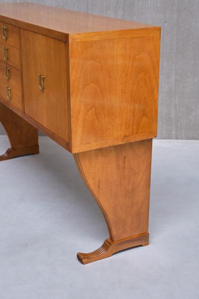 Maurizio Tempestini Maurizio Tempestini Attributed Sideboard in Walnut and Brass Florence 1940s